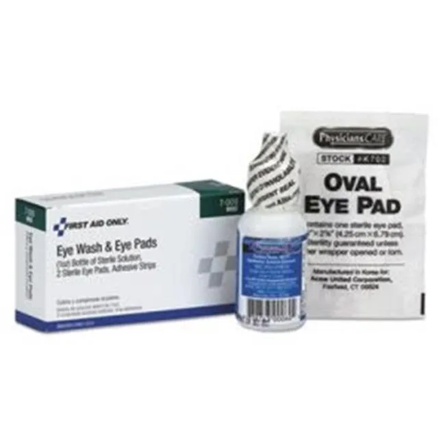 First Aid Only First Aid Only 7009 Skin Care Eyewash Set with Eyepads &amp; Adhesive Strips — product photo