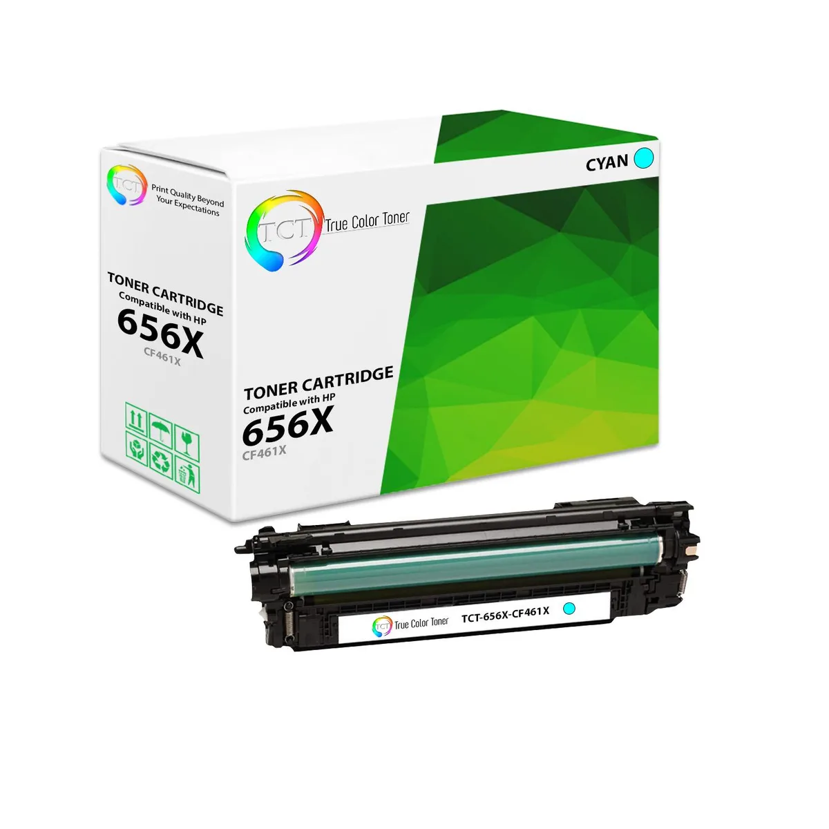 True Color Toner True Color Toner TCT-656X-CF461X Cyan High Yield Toner Cartridge 22000 Pages — product photo