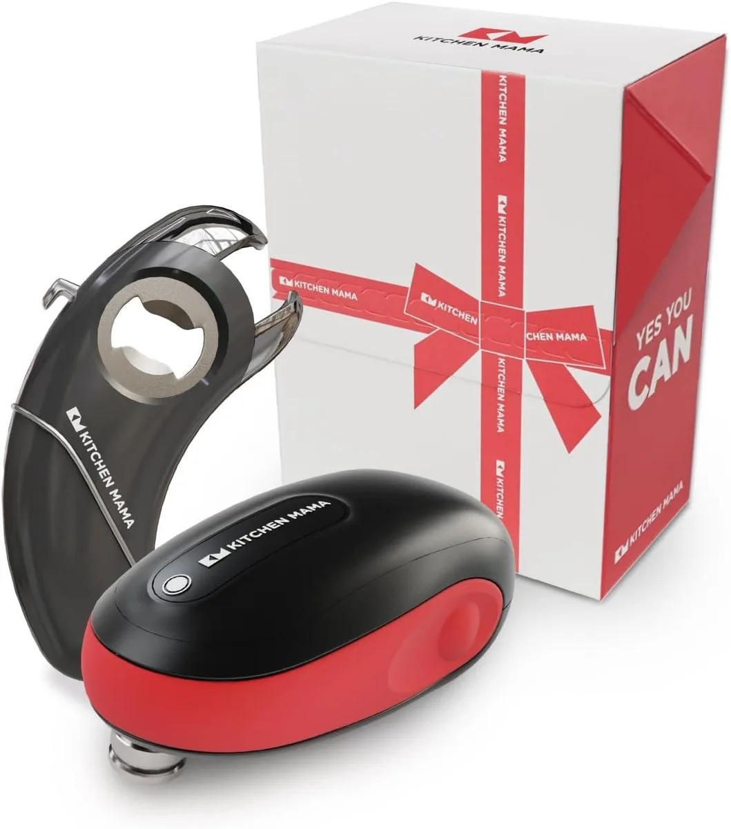 KITCHEN MAMA KITCHEN MAMA One-To-Go &amp; Epic One Can Opener Set (Red &amp; Metal Gray) — product photo