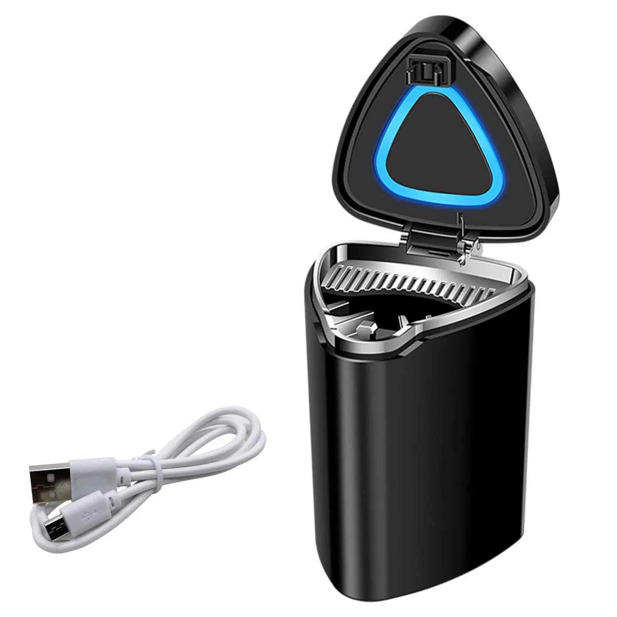 Baldwin Car Ashtray Smell Proof LED USB 3 Pack White 2.7 x 2.9 x 3.9 in — product photo
