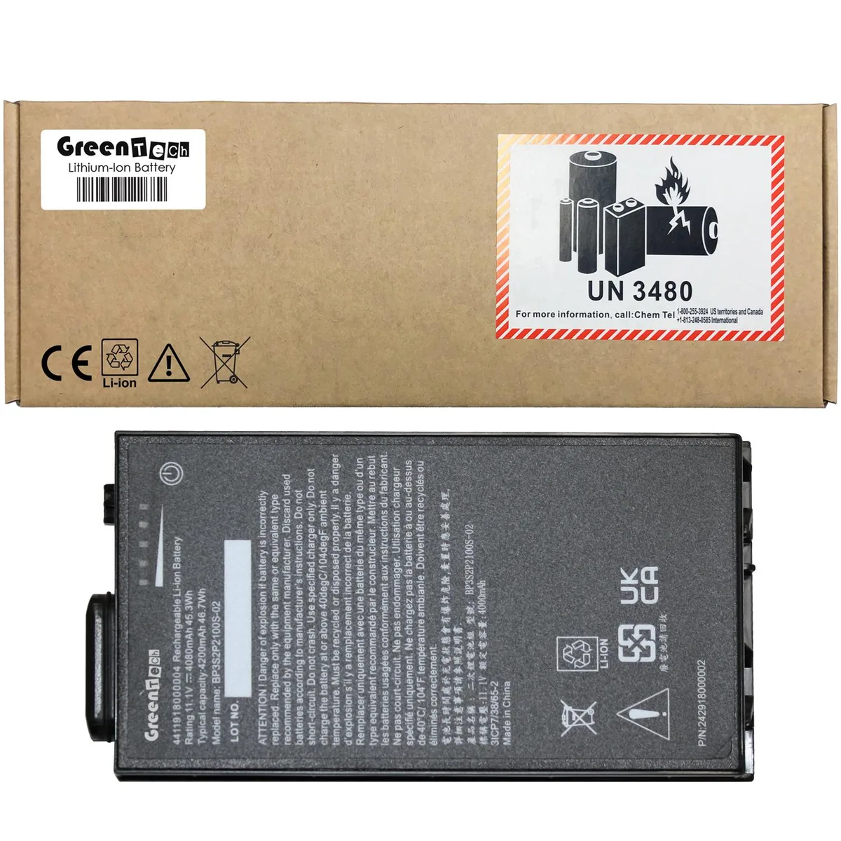 GreenTechLLC GreenTechLLC GBM6X7 6-cell 4200mAh 11.1V battery for Getac F110 G6 — product photo