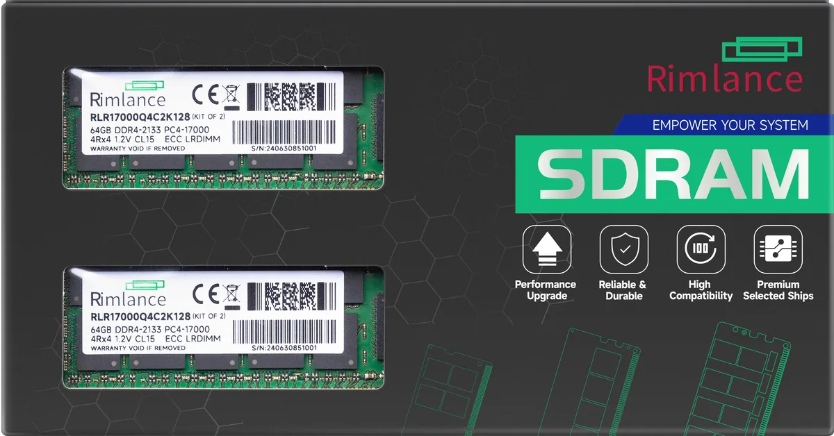 RIMLANCE RIMLANCE 128GB (2x64GB) DDR4 2133 LRDIMM 4Rx4 — product photo