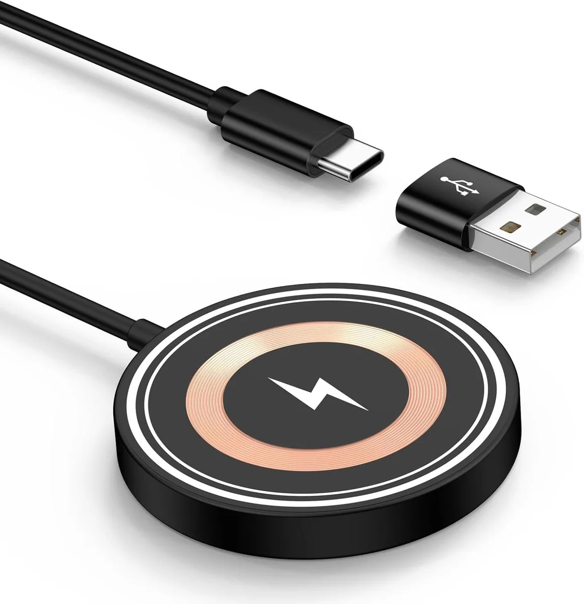 Luisport Luisport 15W Magnetic Wireless Charger USB A/C — product photo