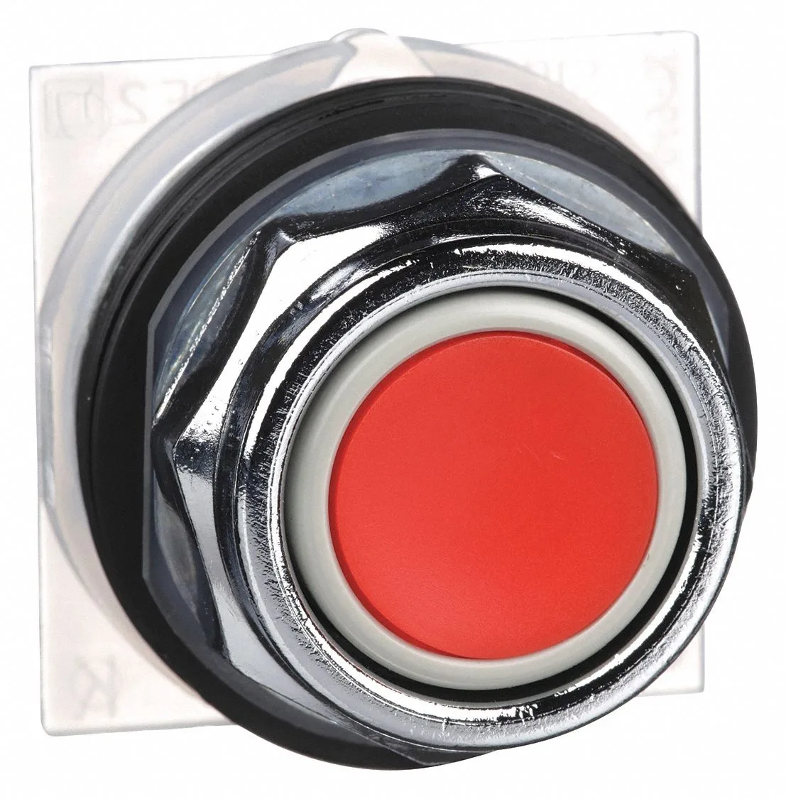 Schneider Electric 30mm red push button switch, metal base, industrial finish
