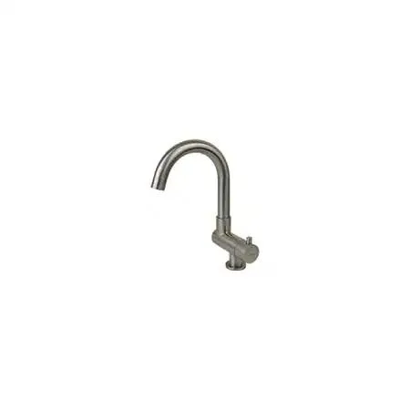 Scandvik 74125 brushed stainless J-spout folding cold water tap