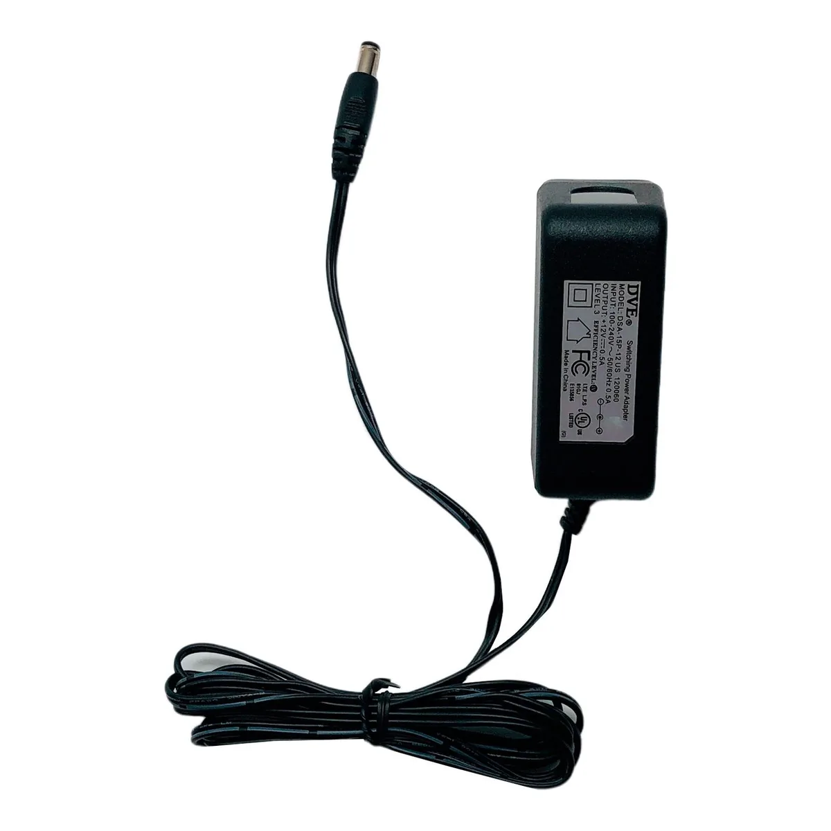 DVE DVE DSA-15P-12 12V 0.5A 6W 5.5x2.0mm power adapter — product photo