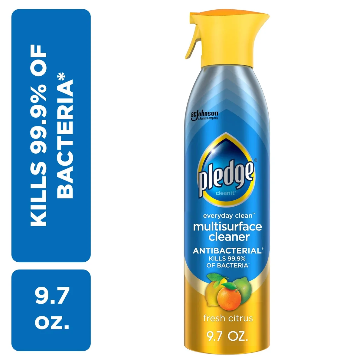 None Continuous None Continuous Pledge Everyday Cleaner Multi Surface Antibacterial Aerosol Fresh Citrus 9.7 oz — product photo