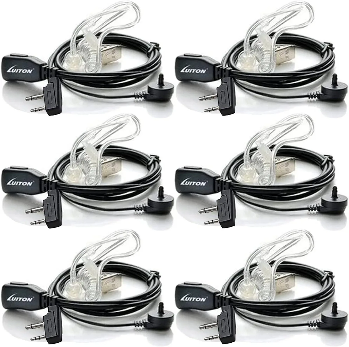 usbroway usbroway earpieces for Midland two-way radios (6 pack) — product photo