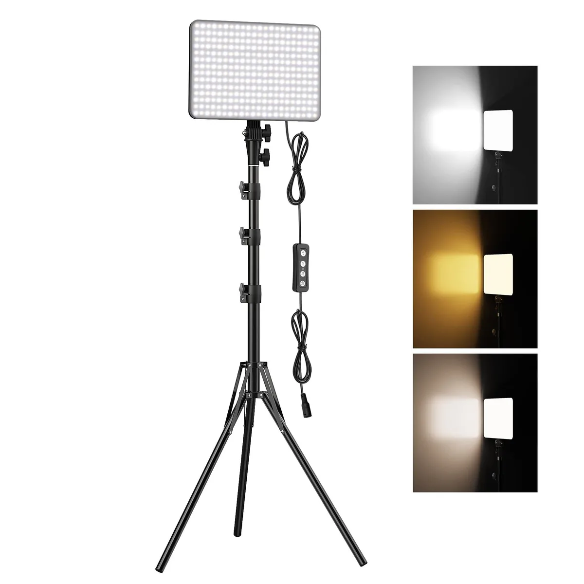 Neewer K30-US 30W LED Video Light 3700Lux 2500K-8500K 352 LEDs USB Tripod 16-62in 1-Pack — product photo