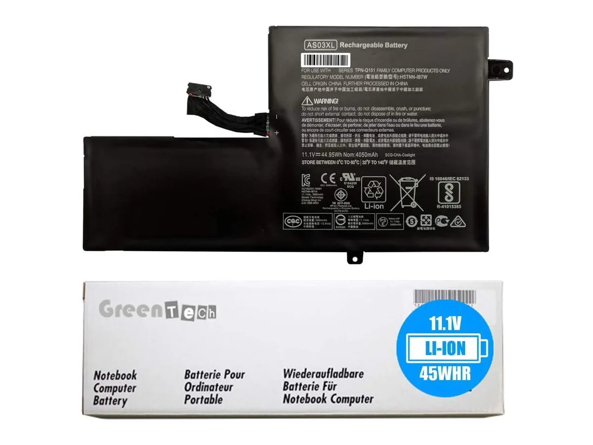 NShi NShi AS03XL laptop battery 11.1V 45Whr 3 cell for HP Chromebook 11 G5 EE — product photo