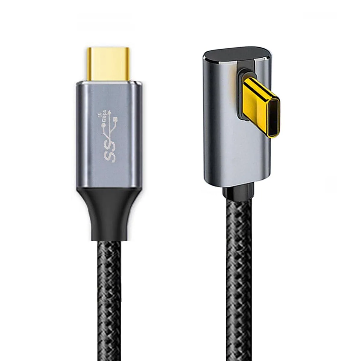 Fervit Fervit USB-C Male to Male Cable 10Gbps 100W 90 Degree 100CM — product photo