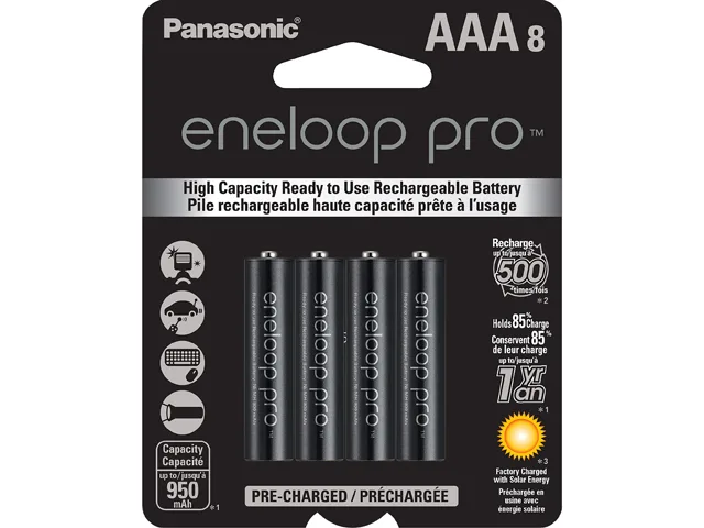 Panasonic Panasonic Eneloop Pro AAA 950mAh Ni-MH 8-pack BK-4HCCA8BA — ภาพสินค้า