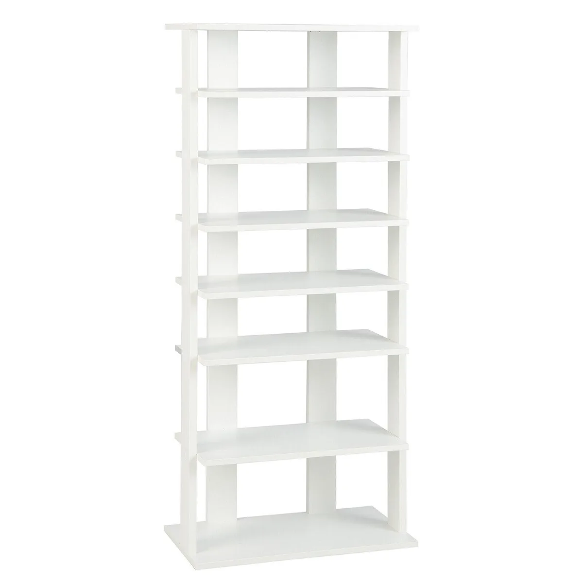 SlickBlue SlickBlue 7-Tier Dual Shoe Rack White 18.5" x 10" x 43.5 — product photo