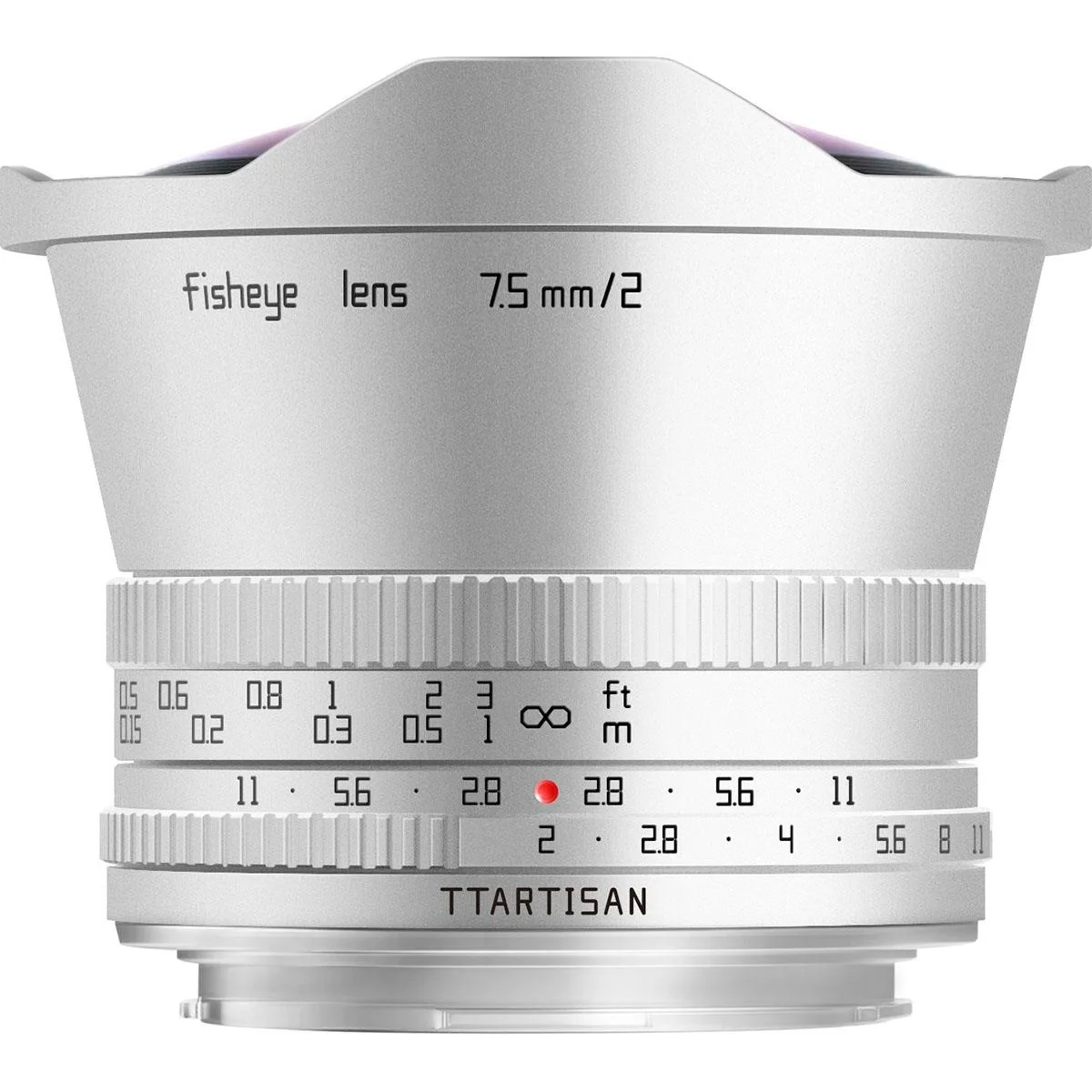 TTARtisan TTARtisan 7.5mm F2.0 M43 Silver camera lens — product photo