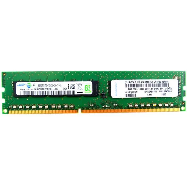 SAMSUNG SAMSUNG M391B1G73BH0-CH9 8GB DDR3 1333MHz PC3-10600 240-pin CL9 dual rank ECC unbuffered DIMM memory upgrade — product photo