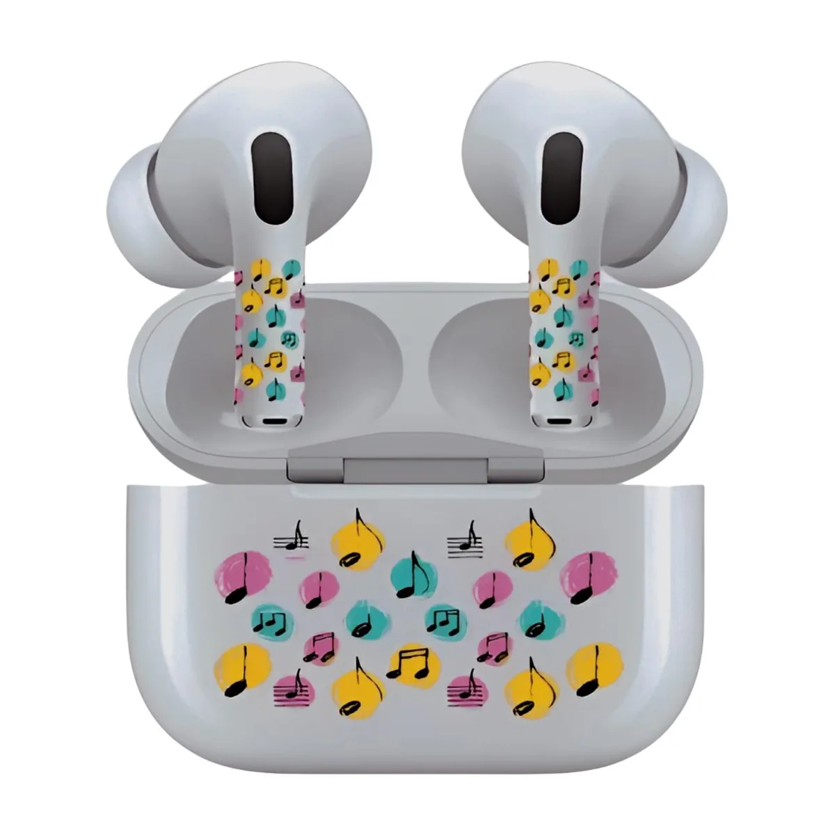 Jaspertronics Jaspertronics AirSkin-AirPods4-ColorfulTunes decal skin 58 designs 0.3000 weight — product photo