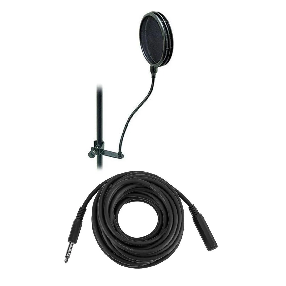 On-Stage On-Stage ASFSS6GB 6" Dual-Screen Pop Blocker with TRS Cable 25 ft — product photo
