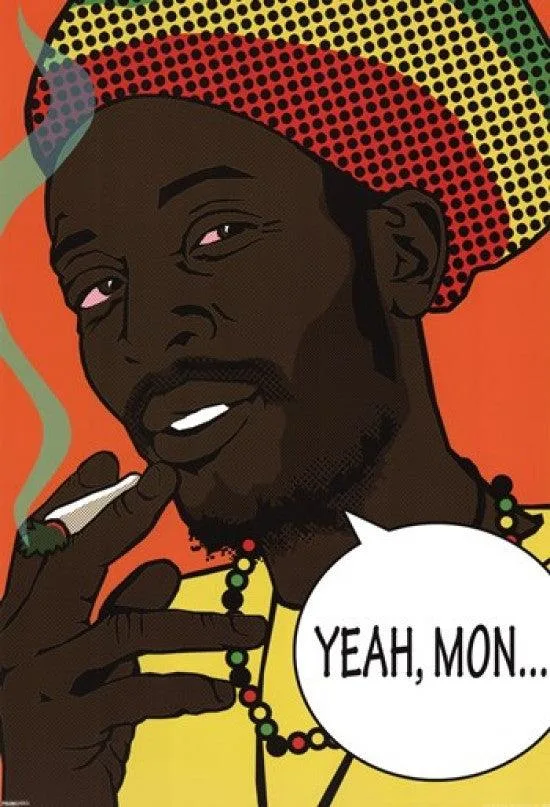 Poster print titled Rasta - Yeah Mon, 22 by 34 inches, rolled in tube