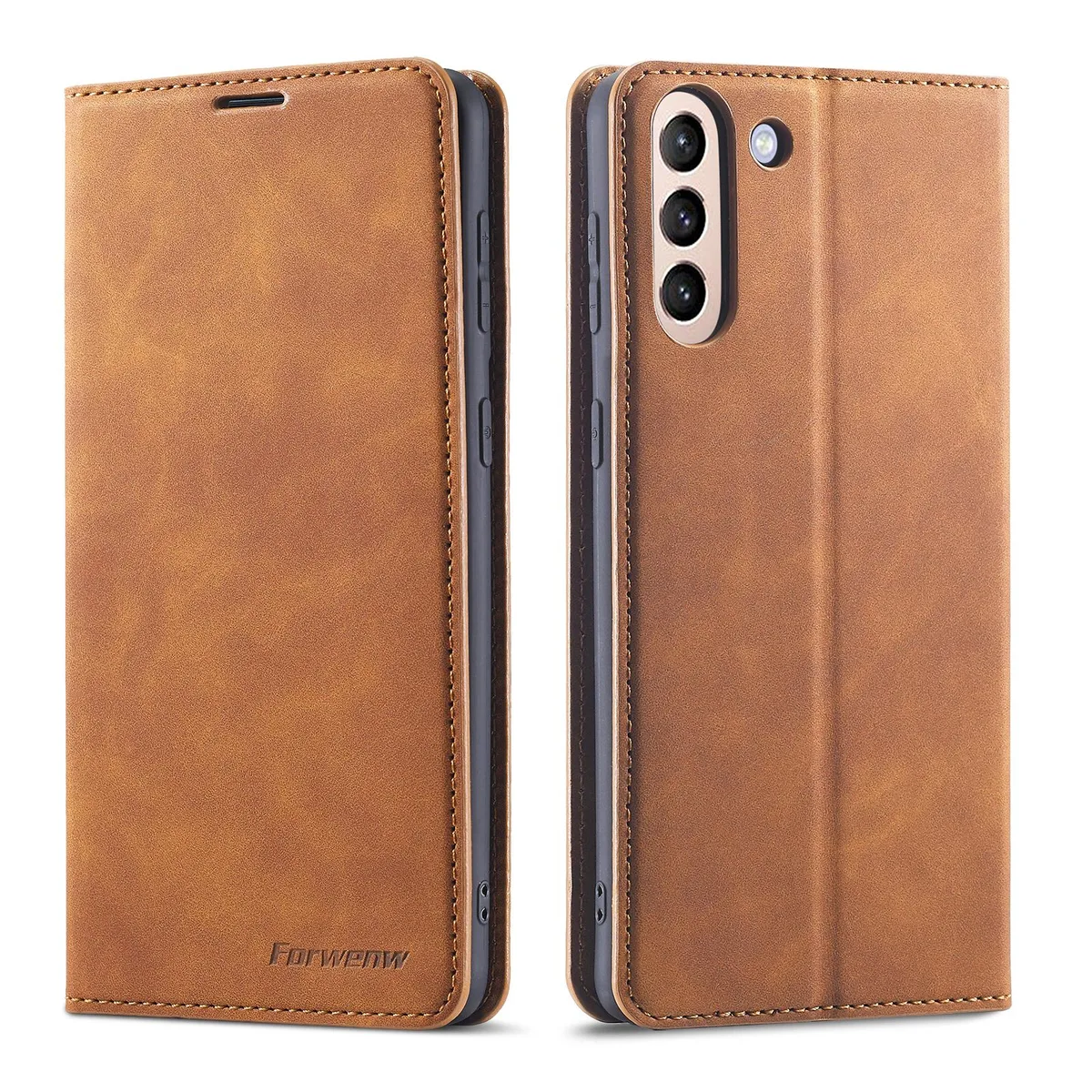 Werleo Werleo case Samsung Galaxy A17 5G 2025 6.7 inch PU leather wallet Brown — product photo
