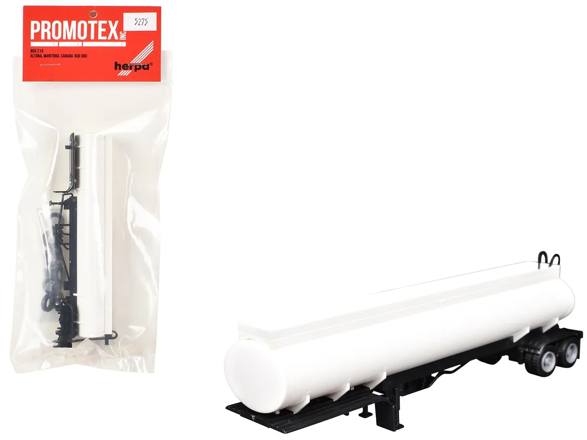Promotex Promotex Elliptical Tanker Trailer White 1/87 HO Scale 5.5 in — product photo