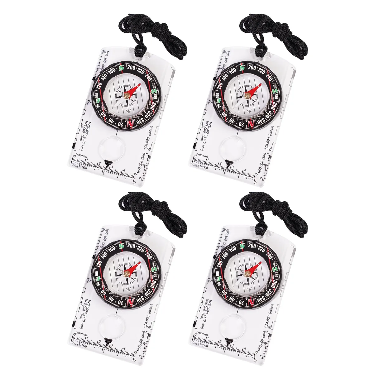  RLXMARTD RLX-COMPASS Lanyard Mount GPS Navigation (4 Pack Transparent) — product photo