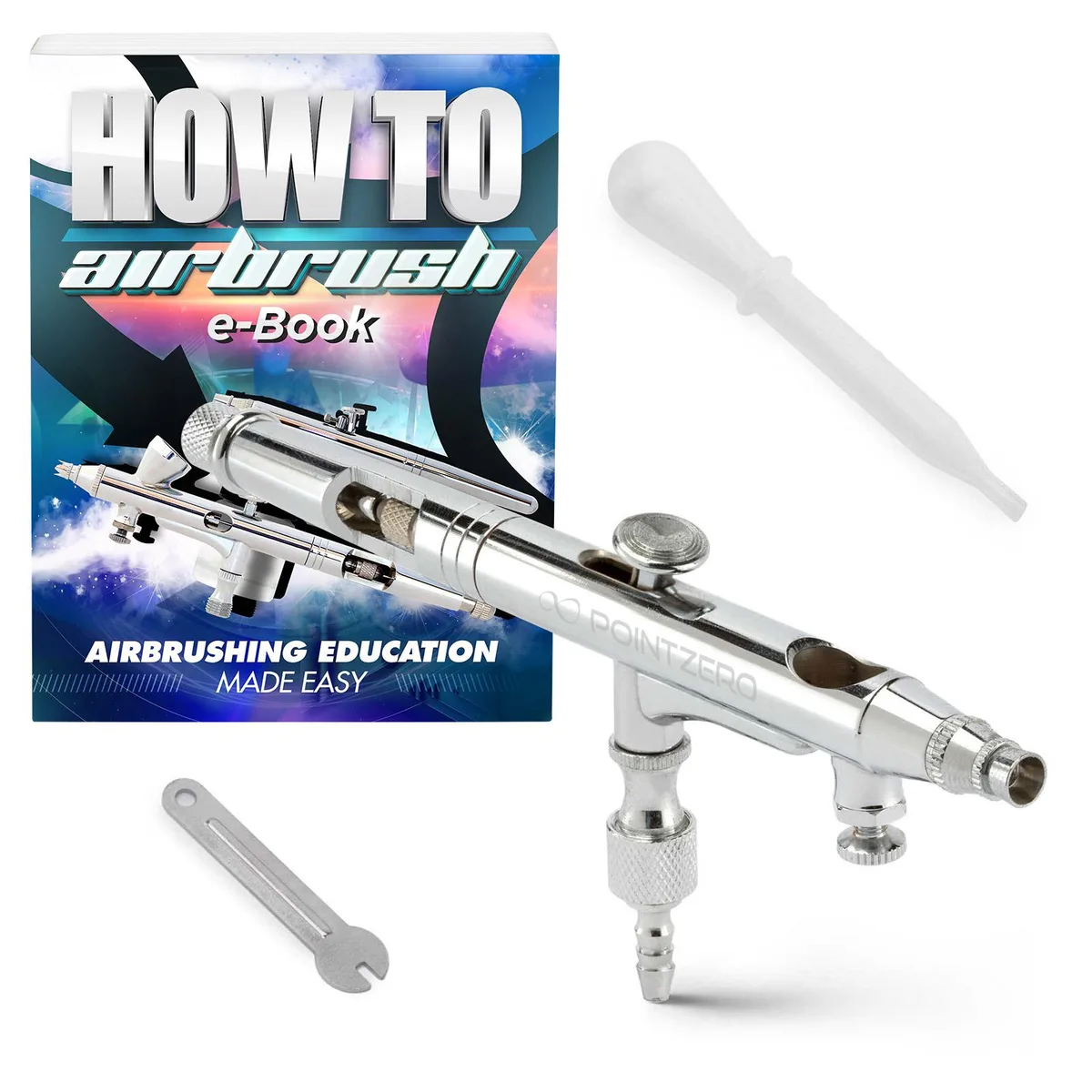 POINTZERO POINTZERO PZ-402-FT .2 mm .5 cc Gravity-Feed Airbrush Set — product photo
