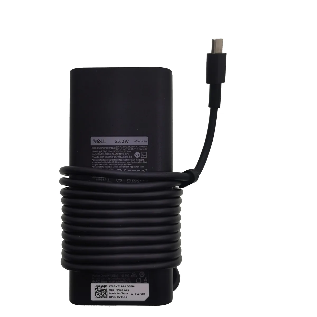 DELL DELL 65W USB-C AC Adapter LA65NM190/HA65NM190/DA65NM190 — product photo