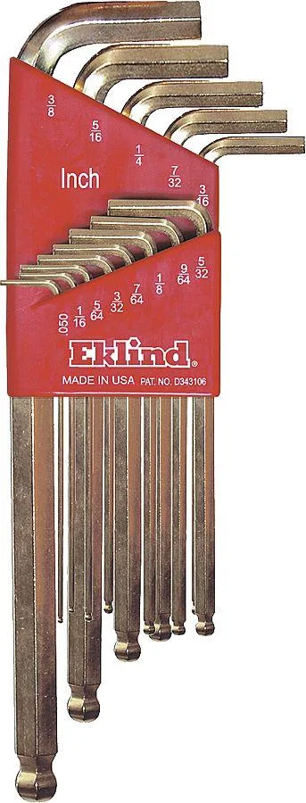 Eklind Eklind 13413 13 Piece SAE L-Shape Hex Key Set — product photo