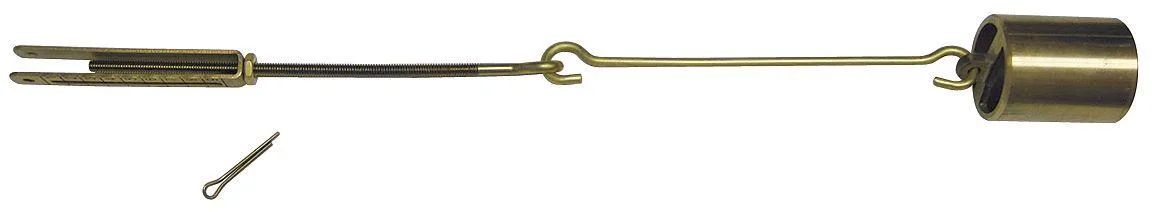 Brass trip lever linkage with adjustable clevis assembly and drop cylinder