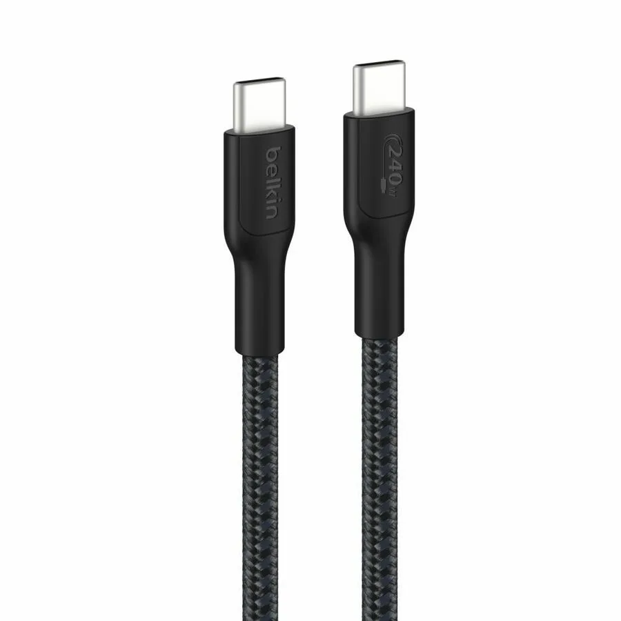 Belkin Belkin CAB025FQ3MBK USB-C to USB-C Braided Cable 240W 3m Black — product photo
