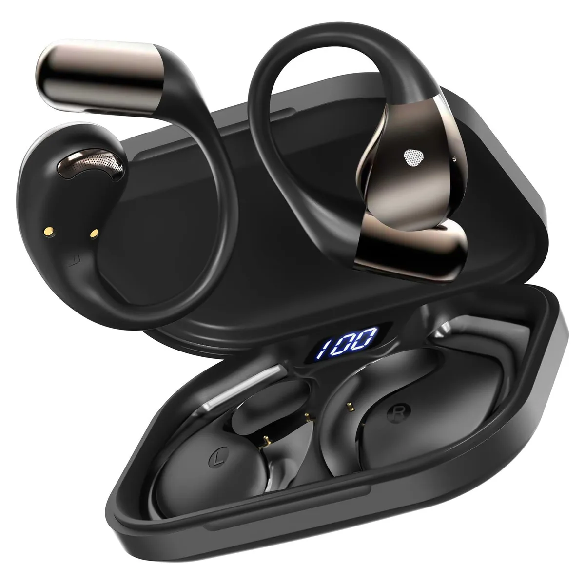  Conyat X5S Open Ear Earbuds Bluetooth 6.0 10h Onyx Black — product photo