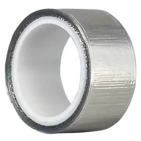 Silver aluminium foil tape roll, 2 in wide, 5 yd long