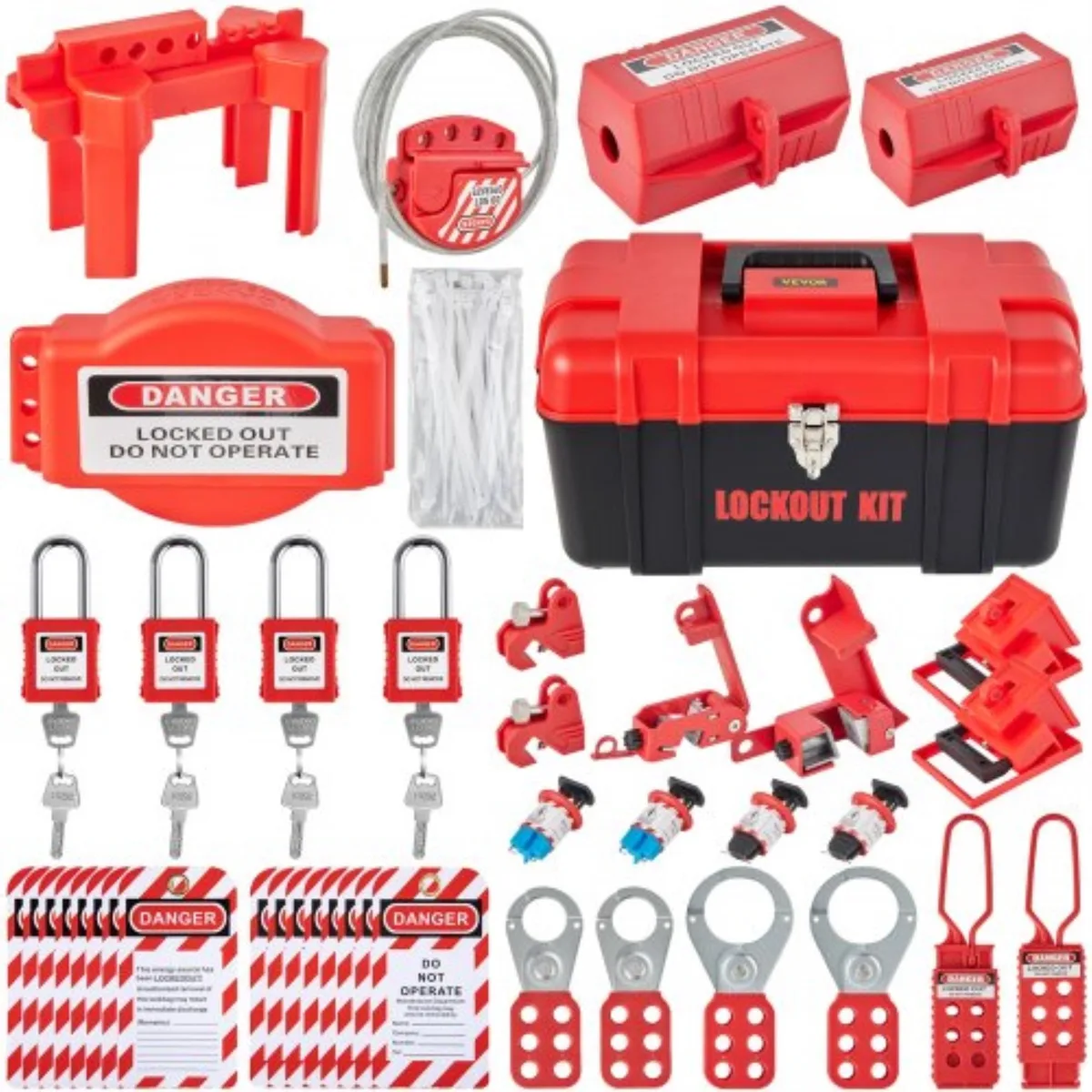 VEVOR VEVOR 42 PCS Lockout Tagout Kit, Box, 10.1 lbs — product photo