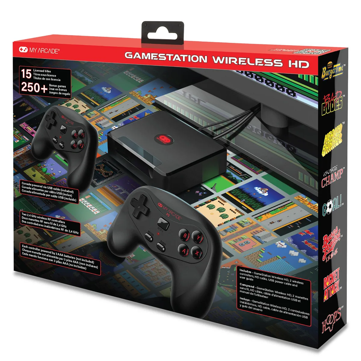 My Arcade My Arcade DGUNL-4144 retro gaming console 250 games 2.4 GHz wireless — product photo