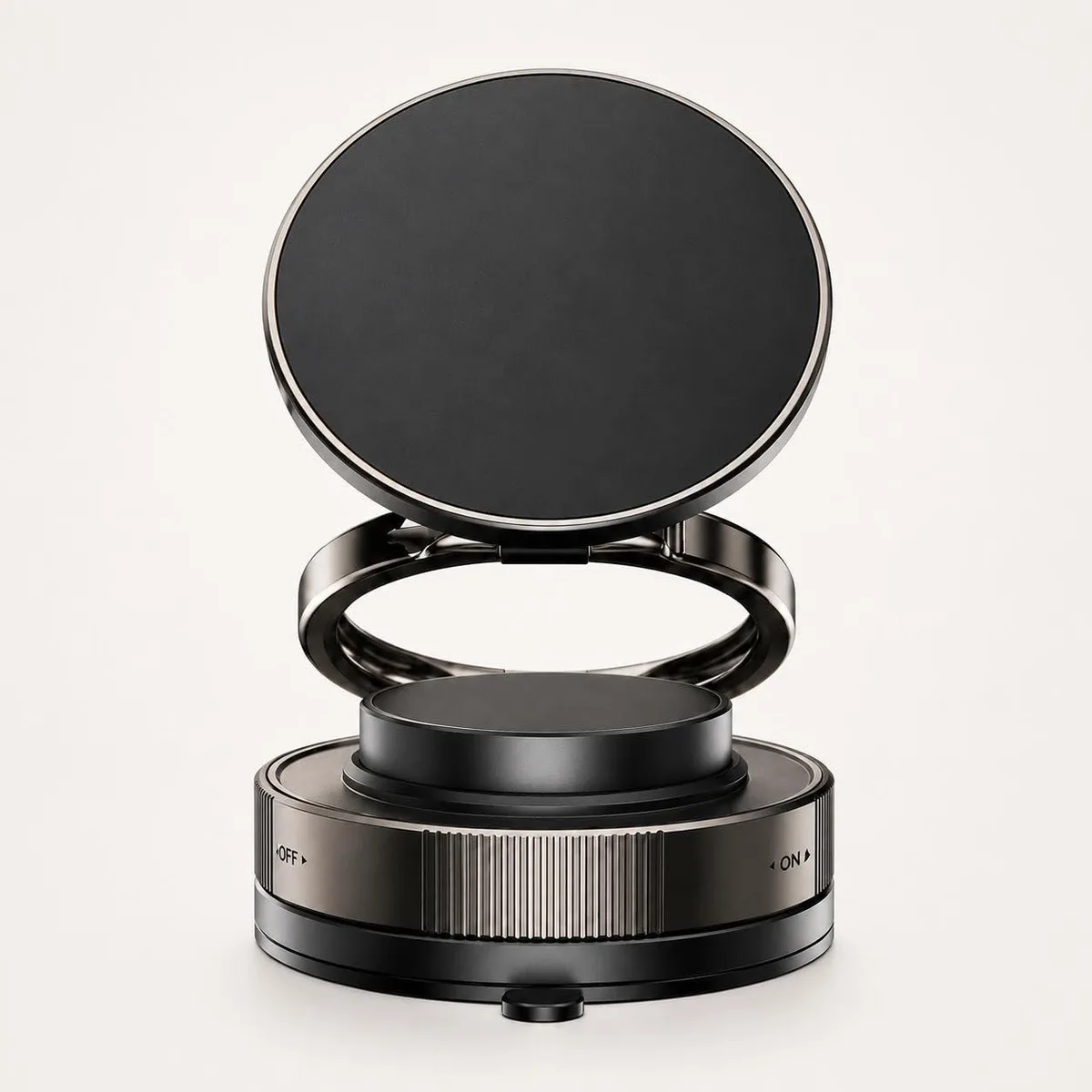  Navyra NVX-360 360° vacuum suction phone mount, 2.3 in x 1.3 in, foldable, black — product photo