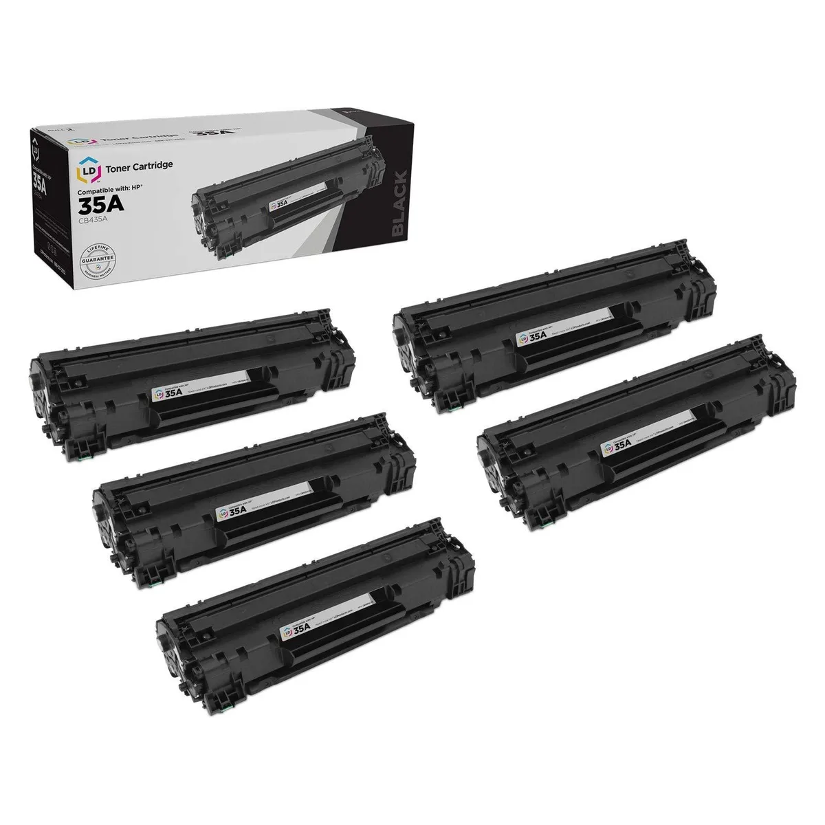 LD Products LD Products 35A CB435A Black Toner Cartridge 5-Pack — product photo