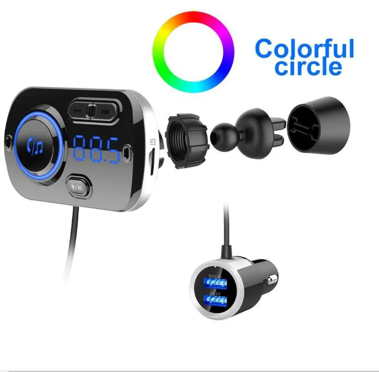 LUOM LUOM BC49BQ Bluetooth 5.0 FM Transmitter QC3.0 2.4A 32GB TF AUX — product photo