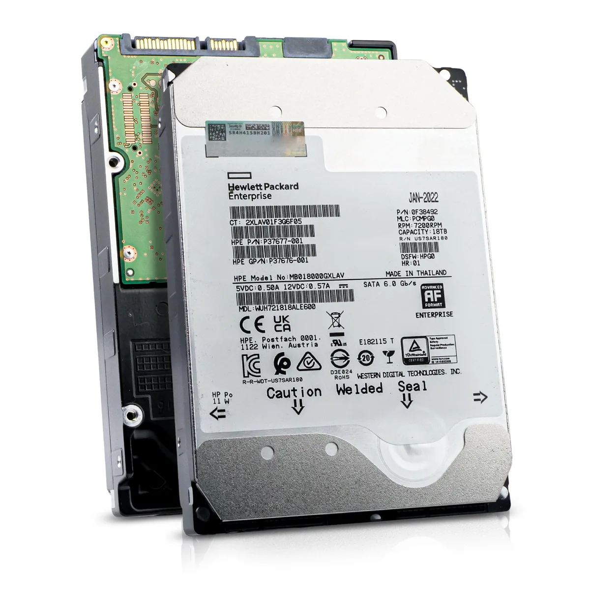Western Digital Western Digital Ultrastar DC HC550 WUH721818ALE600 18TB 7200 RPM SATA 3.5" internal hard drive — product photo