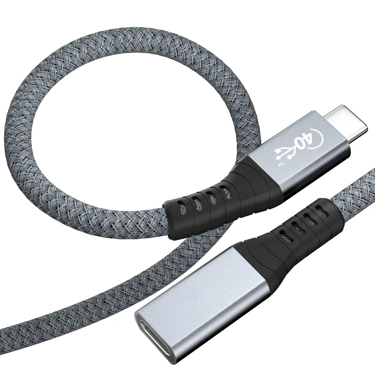 WRIARICH WRIARICH USB4 Extension Cable 1.64FT 0.5M Gray — product photo