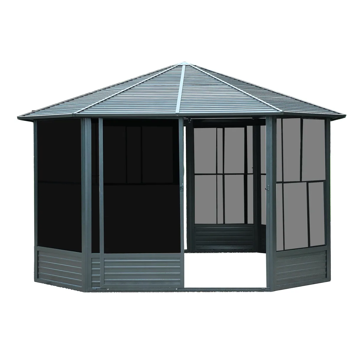 tuphen tuphen 12 x 12 FT Octagonal Sunroom Trellis Dark Gray — product photo