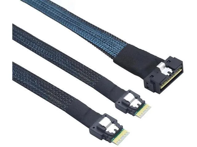 Fervit Fervit SlimSAS SFF8654 8i to Dual SFF8654 4i Cable 12G — product photo