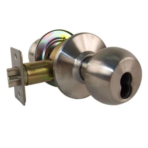 MAXTECH MAXTECH IC13044S Stainless Steel US32D Grade 2 Storeroom Knob door lock — product photo