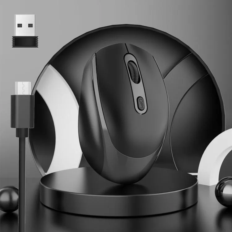 eForChina eForChina M107 4-button 1600 DPI 2.4GHz Wireless Rechargeable Mouse Black — product photo