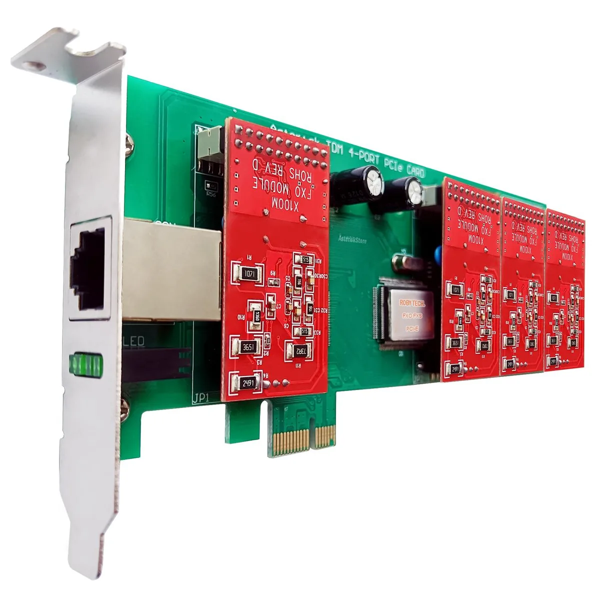 Roby Technology Co., Limited Roby Technology Co., Limited aex410-4o 4 FXO PCIe telephone accessory — product photo