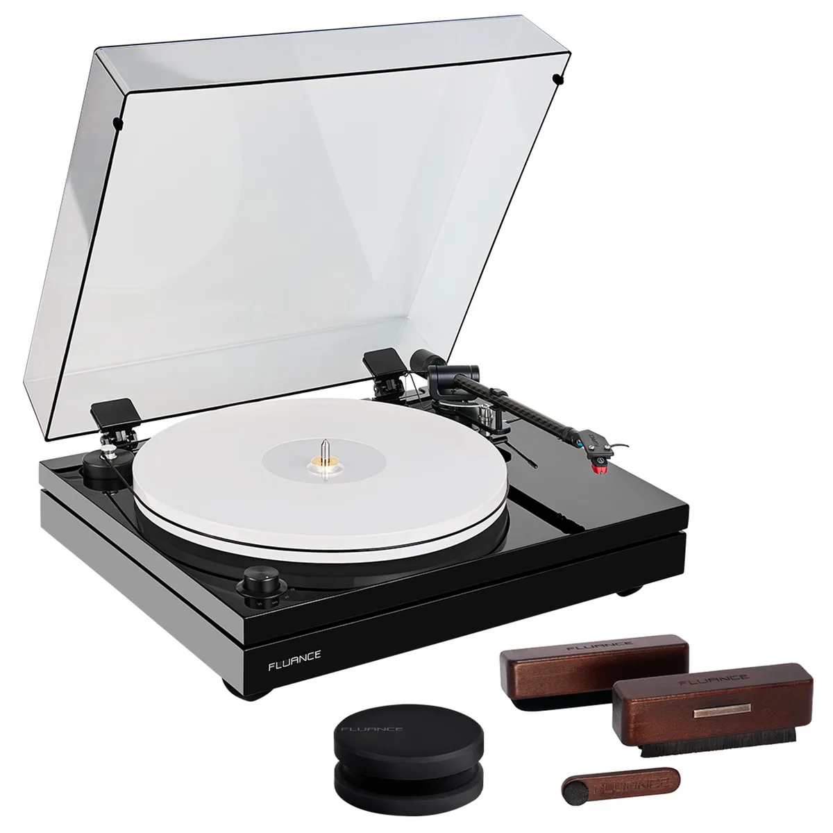 Fluance Fluance RT87 turntable Piano Black with VB65 kit RW03 weight — product photo