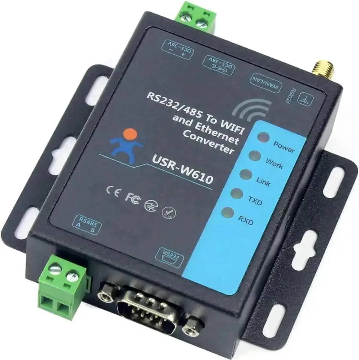 Vszerda Vszerda USR-W610 Serial to WiFi Ethernet Converter RS232 RS485 — product photo