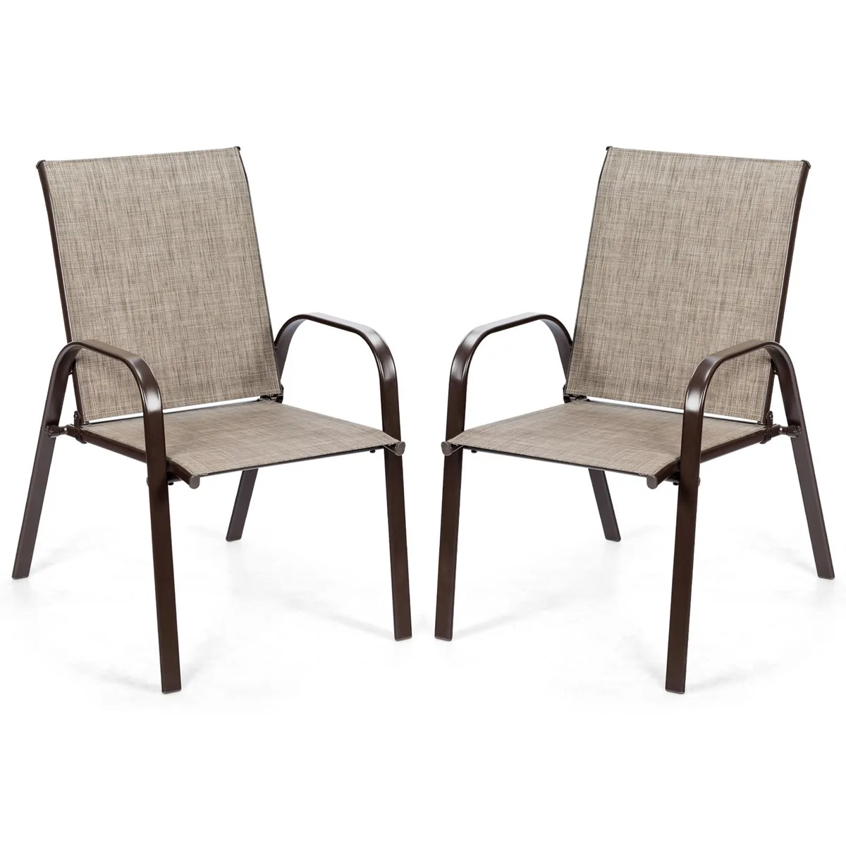 SlickBlue SlickBlue 2 Pcs Patio Chairs Grey 28.5" x 22" x 35.5 — product photo
