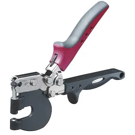 Malco ceiling grid punch 9 1/2 in alloy steel black oxide red black handles