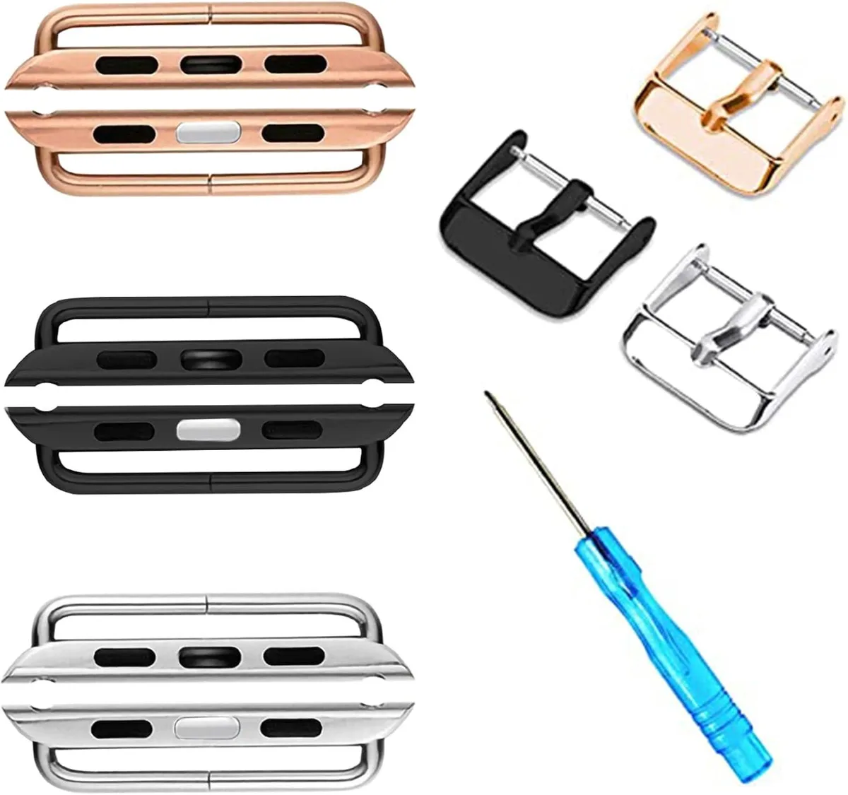 ETEIZU ETEIZU Watch Band Connector Kit Silver+Black+Rose Gold — product photo