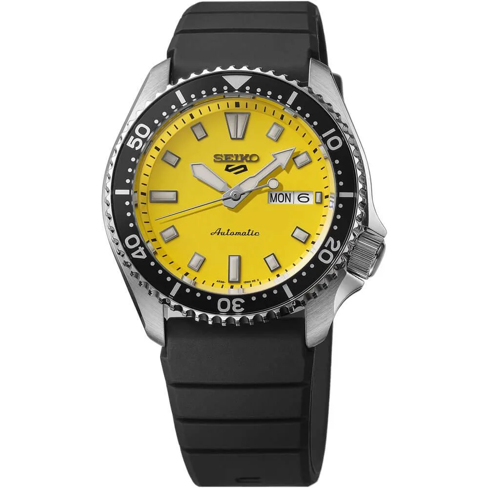 Seiko Seiko SRPL87 5 Sports SKX Automatic Watch Black Yellow — product photo